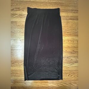 Silence + Noise Black Velvet Pencil Skirt
